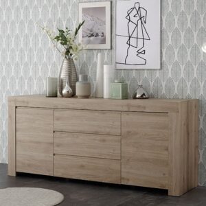 Carney Sideboard In Cadiz Oak With 2 Doors And 3 Drawers