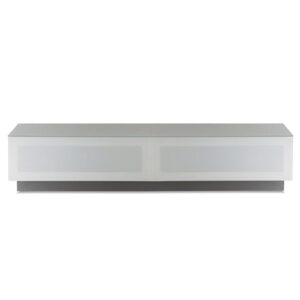 Crick LCD TV Stand Large In White With Glass Door