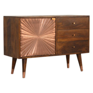 Manila Wooden Sideboard In Chestnut And Copper