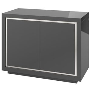Spalding LED Sideboard In Grey High Gloss With 2 Doors