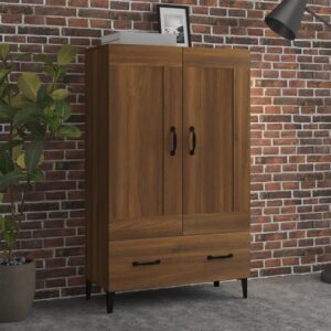Chester Wooden Sideboard With 2 Doors 1 Drawer In Brown Oak