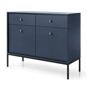 Malibu Wooden Sideboard With 2 Doors 2 Drawers In Navy