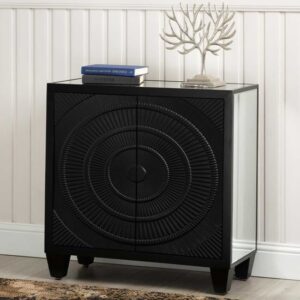Canfield Mirrored Sideboard With 2 Doors In Black