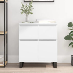 Urbino Wooden Sideboard With 2 Doors 1 Drawer In White