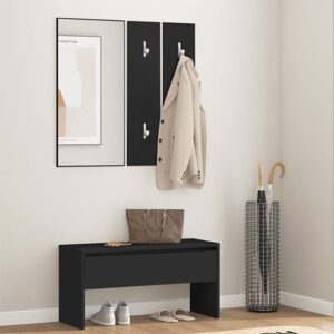 Lautoka Wooden Hallway Furniture Set In Black