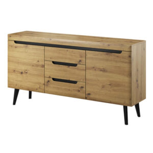 Newry Wooden Sideboard With 2 Doors 3 Drawers In Artisan Oak