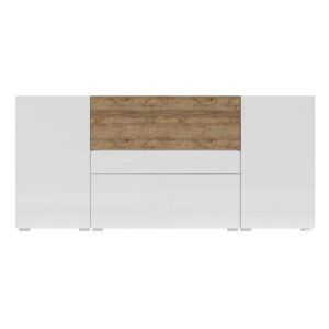 Pacific Gloss Sideboard Large 2 Doors 1 Drawer In White Oak