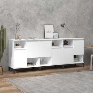 Coimbra Wooden Sideboard With 6 Doors In White