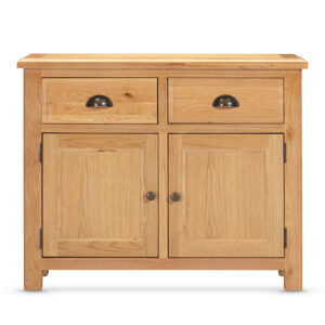 Lecco Wooden Sideboard With 2 Doors 2 Drawers In Oak