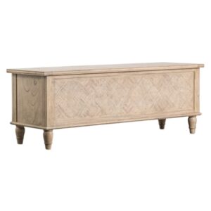 Mestiza Wooden Hallway Storage Seating Bench In Natural