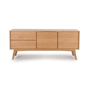 Allen Wooden Sideboard With 2 Doors 2 Drawers In Natural