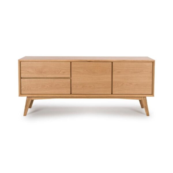 Allen Wooden Sideboard With 2 Doors 2 Drawers In Natural