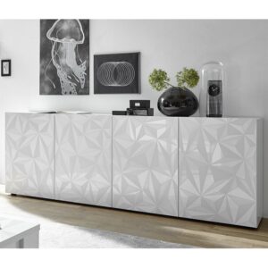 Arlon High Gloss Sideboard With 4 Doors In White