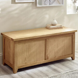 Macon Wooden Hallway Seating Storage Bench In Oak