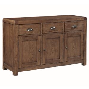 Ontario Wooden Sideboard With 3 Doors 3 Drawers In Dark Oak