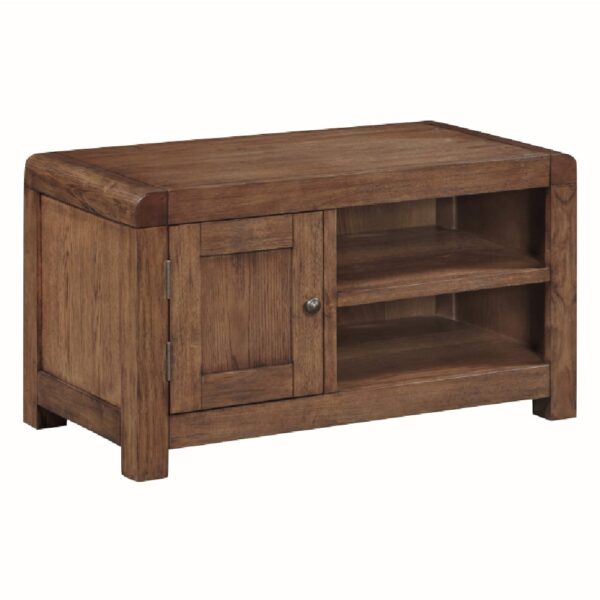 Ontario Wooden TV Stand With 1 Door In Dark Oak
