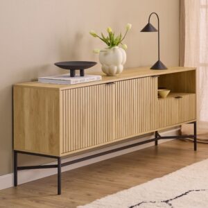 Jasper Wooden Sideboard With 2 Doors 1 Drawer In Wild Oak