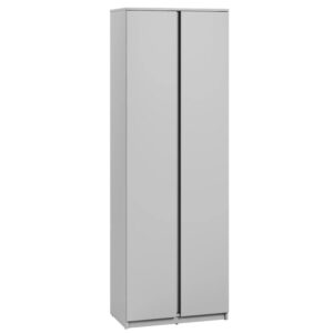 Silvis Tall Wooden Hallway Storage Cabinet With 2 Doors In Grey