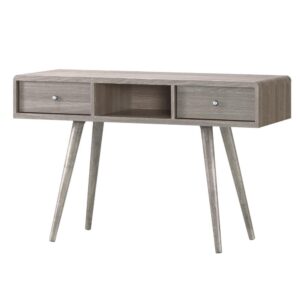 Batya Wooden Dressing Table With 2 Drawers In Grey Oak