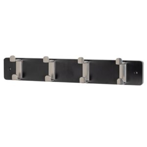 Fillmore Metal Wall Hung Coat Rack With 4 Hook In Black