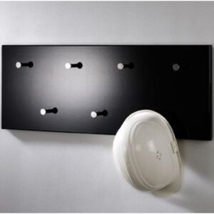 Berwyn Wooden Coat Rack In Black And Chrome