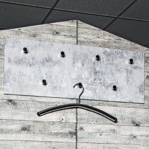 Berwyn Wooden Coat Rack In Concrete And Chrome