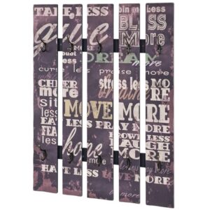 Berwyn Wooden Coat Rack In Motif And Vintage