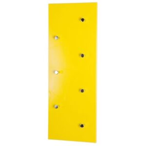 Berwyn Wooden Coat Rack In Yellow And Chrome