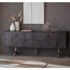 Blackfoot Wooden Sideboard With 4 Doors In Brown