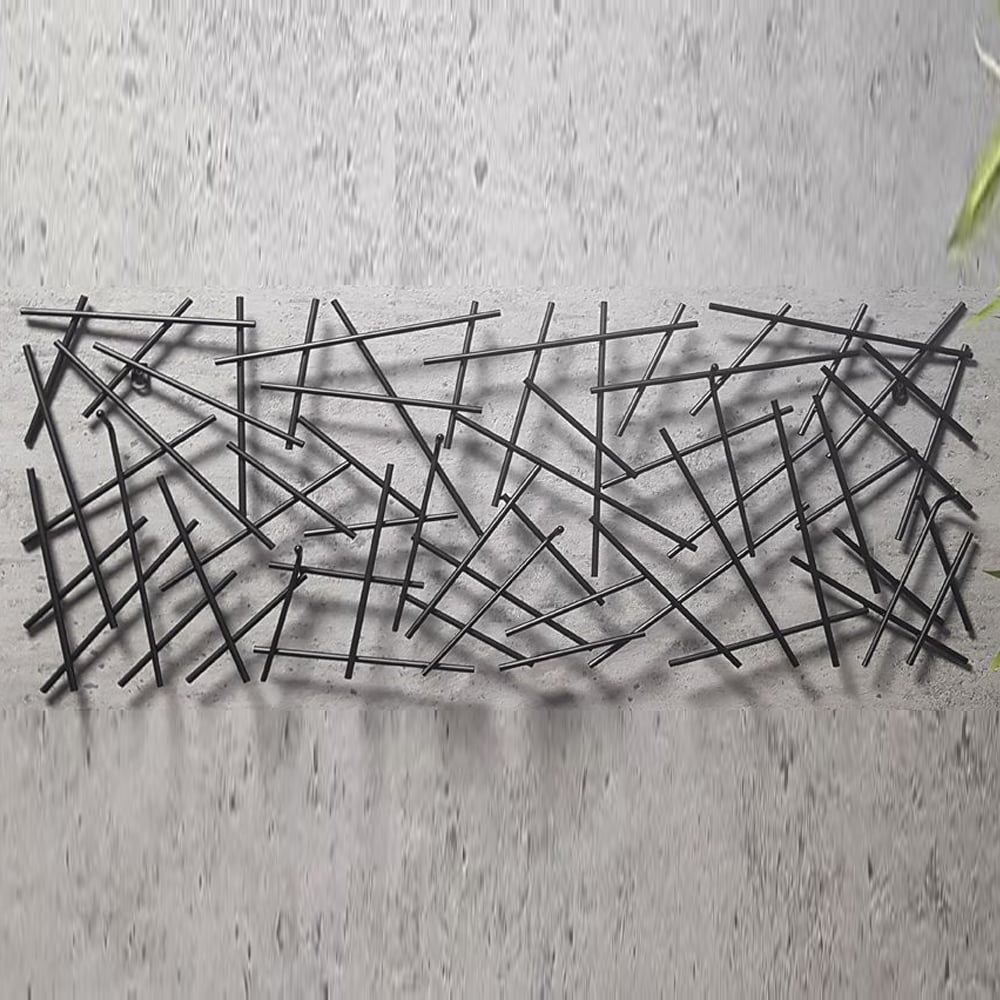 Corsicana Large Metal Wall Hung Coat Rack In Black