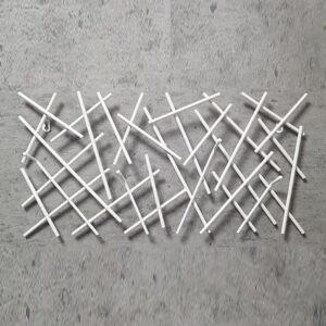 Corsicana Medium Metal Wall Hung Coat Rack In White