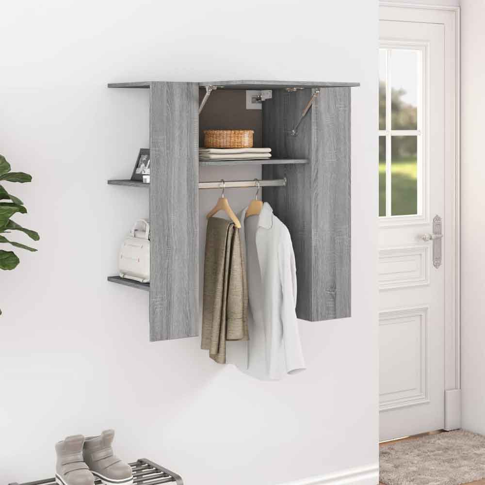 Deion Wooden Hallway Storage Cabinet In Grey Sonoma