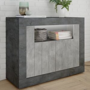 Nitro Wooden Sideboard 2 Doors In Oxide And Cement With LED