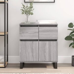Urbino Wooden Sideboard With 2 Door 1 Drawer In Grey Sonoma Oak
