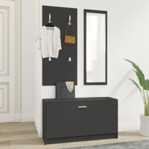 Cullman Wooden Hallway Furniture Set In Black