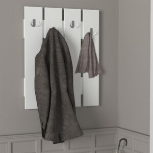 Zanviro Wooden Coat Rack In White